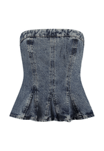 Top Recortes Amore Dirty Wash Escuro