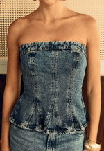Top Recortes Amore Dirty Wash Escuro