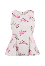 Blusa Peplum Serena Rose Flower