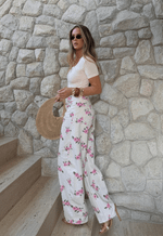 Calça Balloon Serena Rose Flower