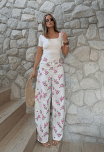 Calça Balloon Serena Rose Flower