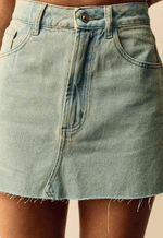 Saia Curta Amore Dirty Wash Claro