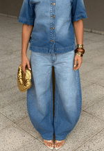 Calça Balloon Botões Ivy Médio