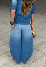 Calça Balloon Botões Ivy Médio