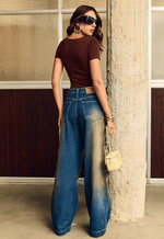 Blusa Decote Quadrado Amore Marrom Mink