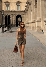 Short Baggy Overlap Marrom Estonado