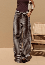 Calça Baggy Overlap Brown Stripes