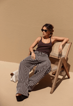 Calça Baggy Overlap Brown Stripes