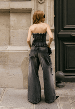 Calça Cargo Utility Black Vintage