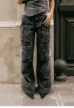 Calça Cargo Utility Black Vintage