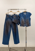 Colete Napoleão Sorrento Dirty Wash Blue