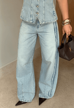 Calça Baggy Line Up Claro Vintage