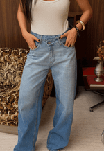 Calça Wide Leg Twist Claro