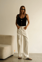 Calça Baggy Cross Line Off White