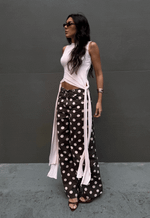 Calça Baggy Bastille City Dots Poá Marrom