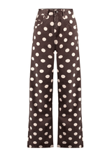 Calça Baggy Bastille City Dots Poá Marrom