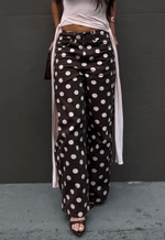 Calça Baggy Bastille City Dots Poá Marrom