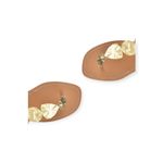 Sandália Uza Flat  Metalizado Light Gold Ouro Claro-C27AA878D105