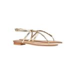 Sandália Uza Flat  Metalizado Light Gold Ouro Claro-C27AA878D105