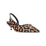 Scarpin Slingback Carrano Salto Fino Iconic Animal Print Onça - 850004