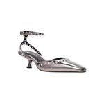 Scarpin Slingback Carrano Salto Space Couro Spechio Pewter - 734027