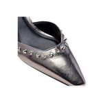 Scarpin Slingback Carrano Salto Space Couro Spechio Pewter - 734027