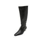 Bota Feminina Luiza Barcelos Cano Médio Croco Preta - 13560004