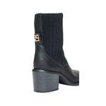 Bota Lança Perfume Salto Bloco Knit Preto - 537BO001049