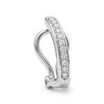 Piercing de pressão ouro 18k branco com diamantes 