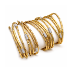 Pulseira ou colar longo orgânico em ouro 18k   