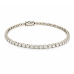 Pulseira riviera ouro 18k branco com diamantes 3,5pt