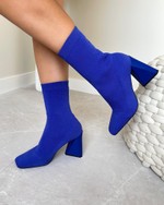 Bota Cano Médio Socks Azul