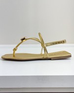 Rasteira Strap Pedra Dourado