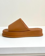 Sandália Flatform Plataforma Palm Caramelo