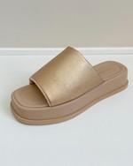 Sandália Flatform Plataforma Palm Dourado