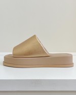 Sandália Flatform Plataforma Palm Dourado