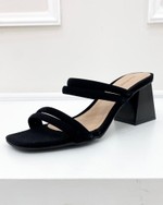 Sandália Mule Tiras Preto