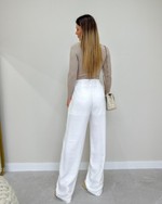 Calça Pantalona Malibu Off-White