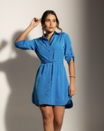 Camisa Vestido Serena Azul