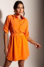 Camisa Vestido Serena Laranja