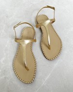 Rasteira Strap Maitê Dourado