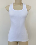 Blusa Regata Canelada Basic Branco