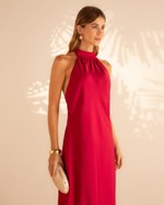 Vestido Midi Lilly Framboesa