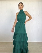 Vestido longo Estela Verde