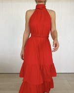 Vestido longo Estela Vermelho