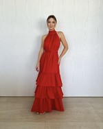 Vestido longo Estela Vermelho