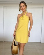 Vestido Curto Constance Amarelo