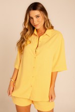 Camisa Linho Amarelo