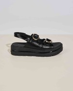 Sandália Flatform Fivelas Antônia Preto