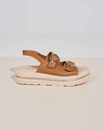 Sandália Flatform Fivelas Antônia Caramelo